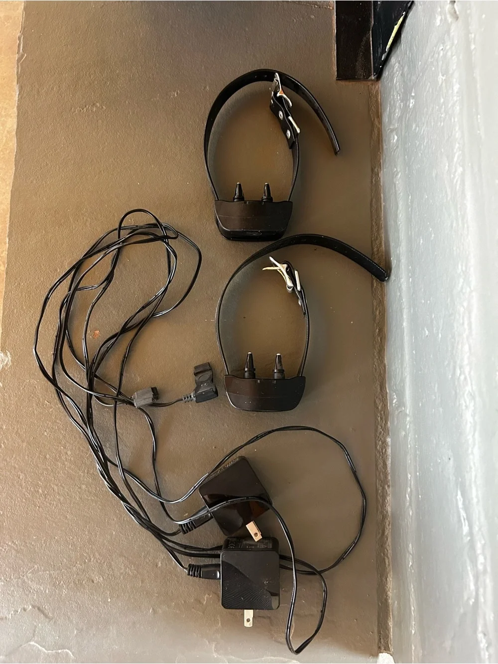Two sets Black Dog Training Collar with Dual Contact Probes